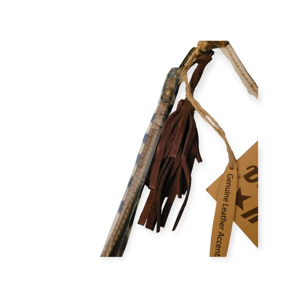 Tony Lama Brown Cowhide Fur Wristlet Purse NWT - Picture 3 of 7